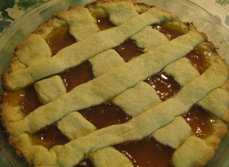 crostata di marmellata - my first attempt, with apricot jam - delicious!